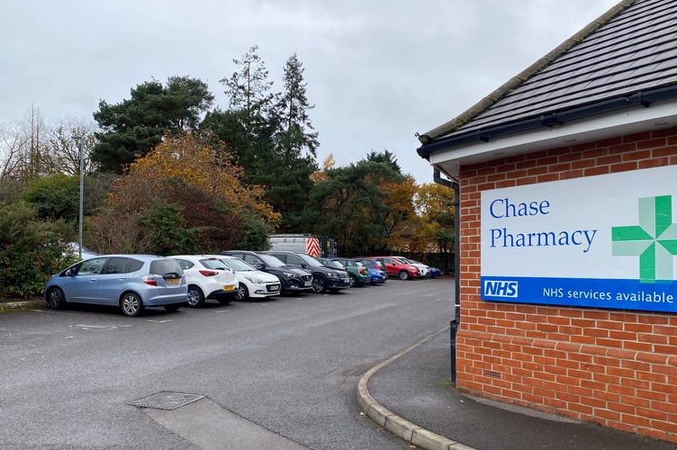 Chase Pharmacy car park Whitehill