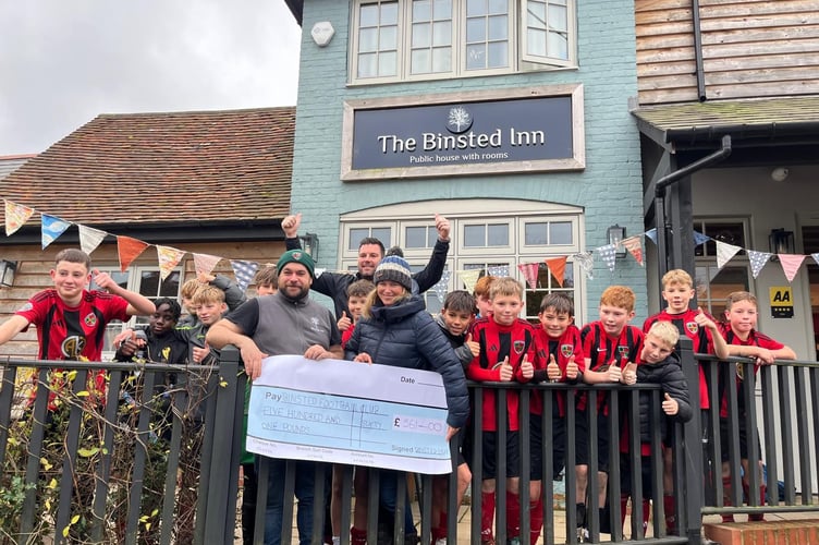Binsted Inn football club donation