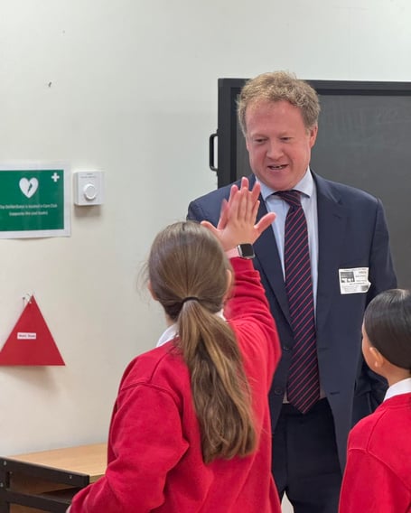 Greg Stafford MP Potters Gate School Farnham