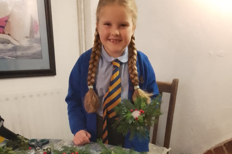 Evie and her wreaths