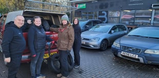 Tyre-less work as garage helps with clean-up 