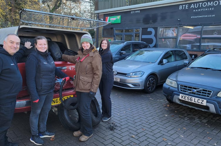 Deadwater Valley Trust tyre flytip BTE Automotive