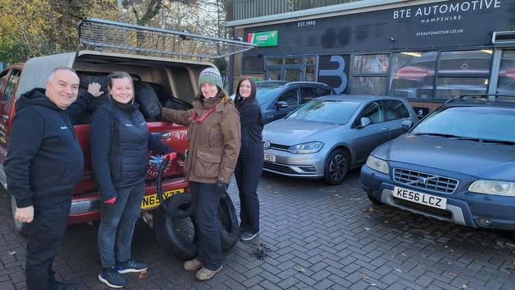 Deadwater Valley Trust tyre flytip BTE Automotive