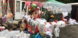 Christmas lights and display in East Hampshire village
