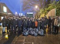 VIDEO: Dawn litter pickers give town a clean start to 2025