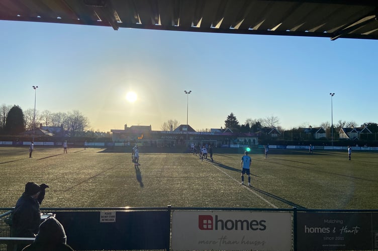 Action from Alton's Combined Counties Premier Division South match against Tadley Calleva