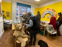 Residents get festive at the Petersfield Christmas present exchange