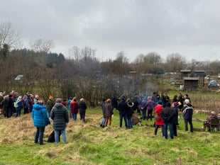 VIDEO: Locals celebrate wassailing at Petersfield Community Garden 