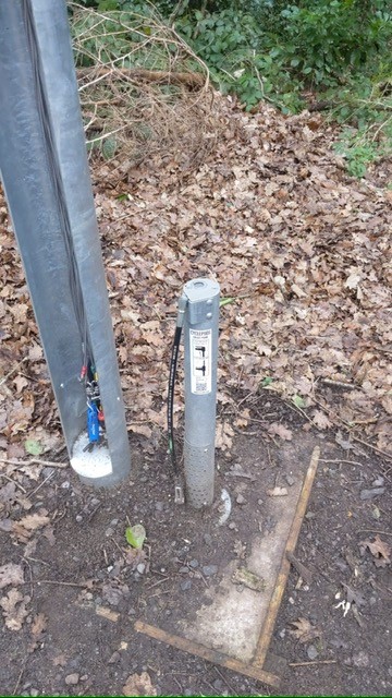 Vandalised bike inflator jubilee park Bordon