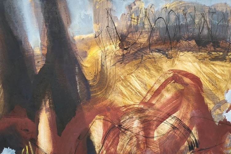 February painting by Melanie Rose