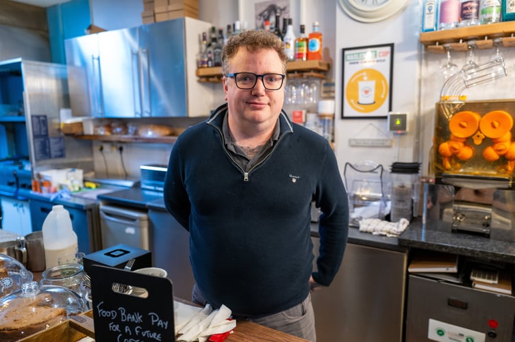 Cafe owner and Town Mayor Oliver Leach, Haslemere that has seen a raise in shop lifting and shop thefts, Haslemere, Surrey, 23rd January 2025 . Photo released January 27 2025. Fed up business owners in a market town have launched a vigilante WhatsApp group - after a rise in "well-off middle-aged" shoplifters. Traders in Haslemere, Surrey say shoplifting has gotten so bad in recent months that messages are sent in the messaging group "every single day". Shop owners let each other know if they have been stolen from and share CCTV footage of criminals to look out for - with members aware of a few repeat perpetrators. They say the problem has been exacerbated by a "lack of police presence" in the town and insist that it is not linked to the cost of living crisis.