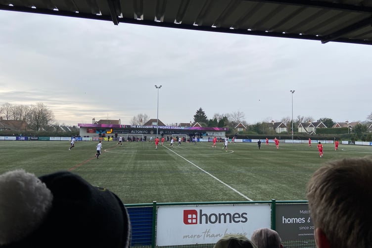 Action from Alton's Combined Counties Premier Division South match against Redhill