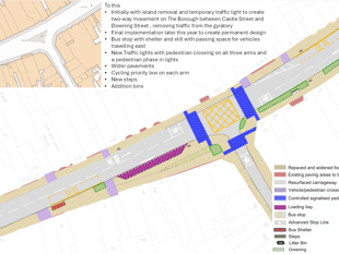 Downing Street islands to be washed away in town centre revamp