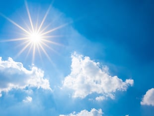 Sunny and dry today with possible patchy rain tomorrow
