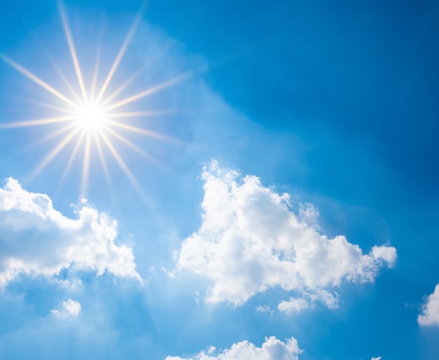 Sunny skies today, patchy rain tomorrow