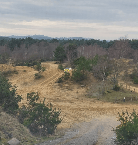 Hampshire Police on patrol on MOD land