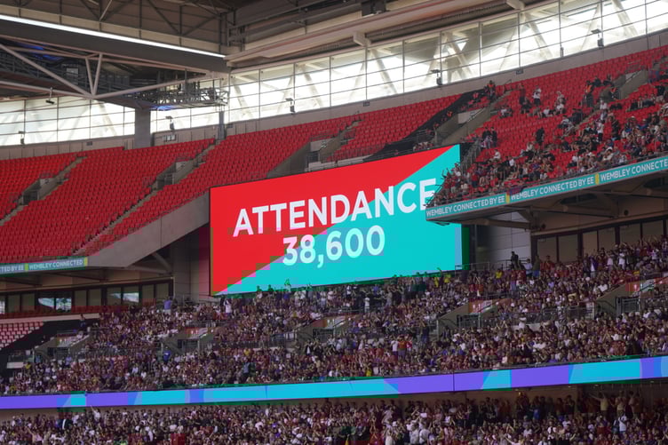Attendance at Wembley for Aldershot's FA trophy victory