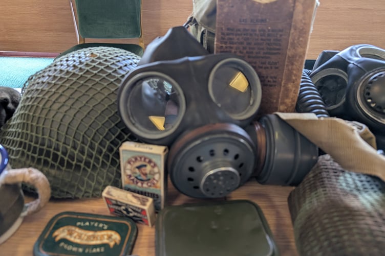 Among the artefacts were some respirators of the type that would have been used in World War II (Picture: Aaron Greenaway)