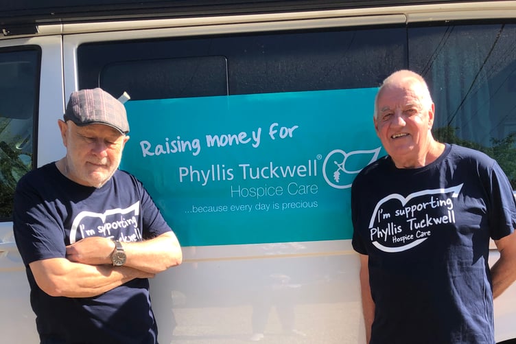 Alex and Peter raising Money for Phyllis Tuckwell