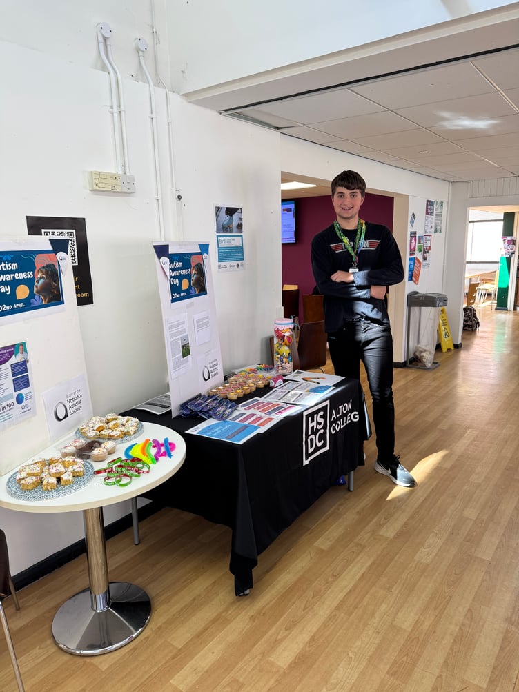 Theo Panayiotou, Alton College, National Autism Awareness Day, May 2025.