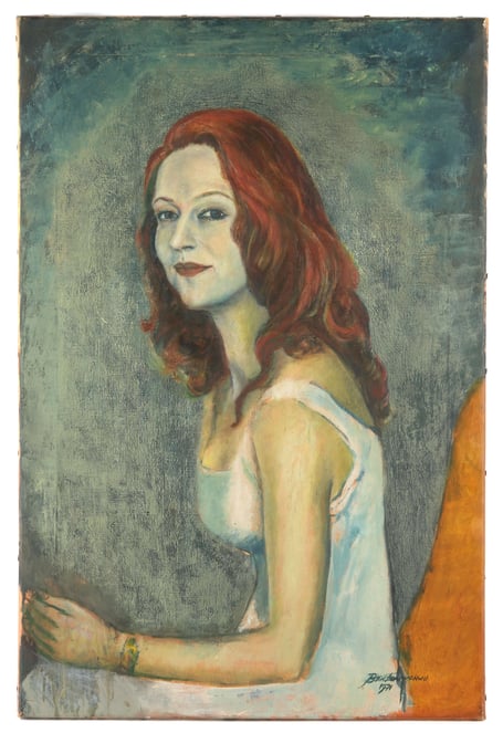 Benedict Chukwukadibia Enwonwu portrait of Miss June M Gibson.