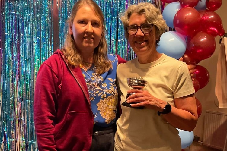 Jackie Wilkinson is awarded the new Alison Yearsley Trophy