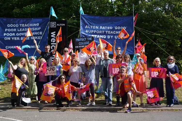 Alton College strike on Friday, June 13