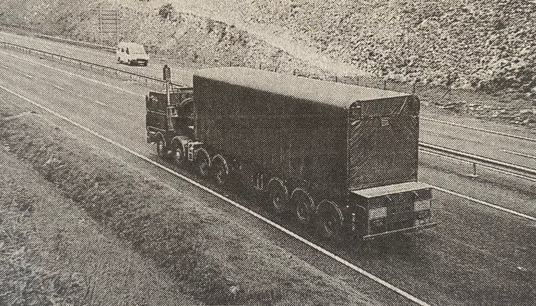 Nuclear Lorry Butser Cutting Petersfield