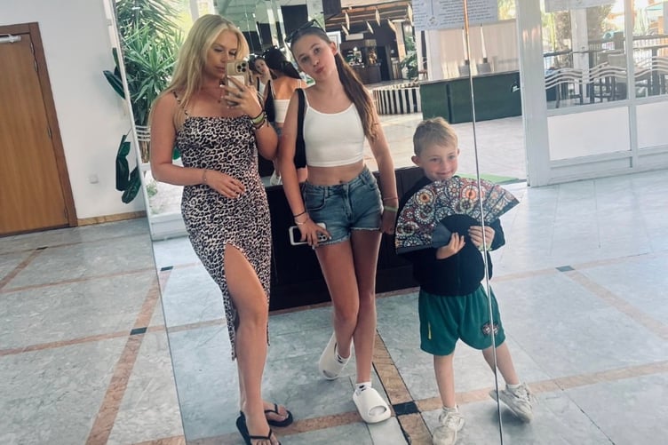 Becca Farley and her family.