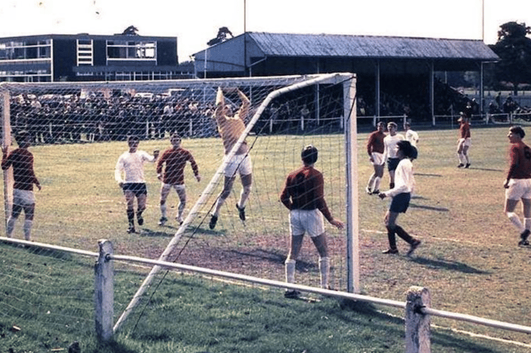 Football match at the Daly Ground, Whitehill & Bordon.