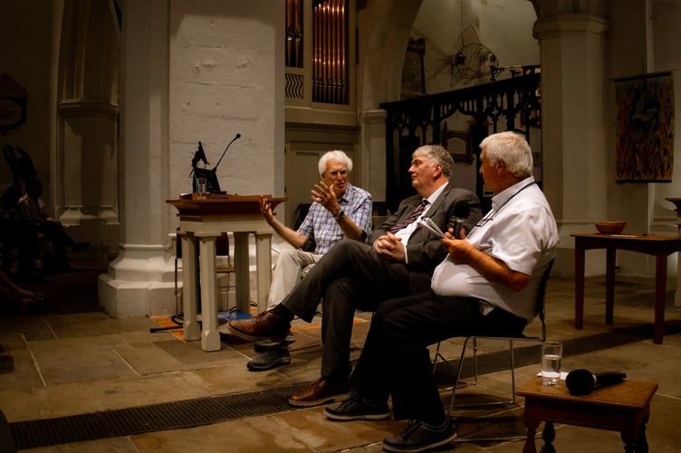 Speakers at the Where is God in the Age of Science? at St Andrew's Church, Farnham.