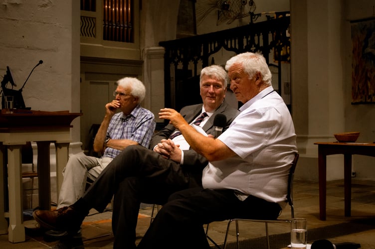 Speakers at the Where is God in the Age of Science? at St Andrew's Church, Farnham.