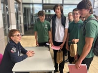Student seeing stars as Helen Sharman gives Weydon talk