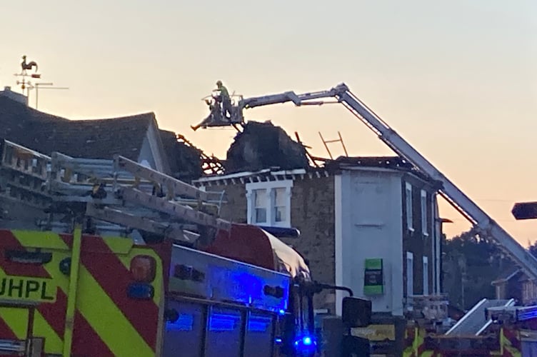 Lavant Street Petersfield Fire Dusk