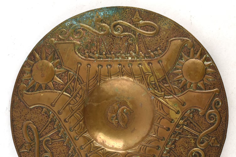 John Pearson's coppered brass charger.