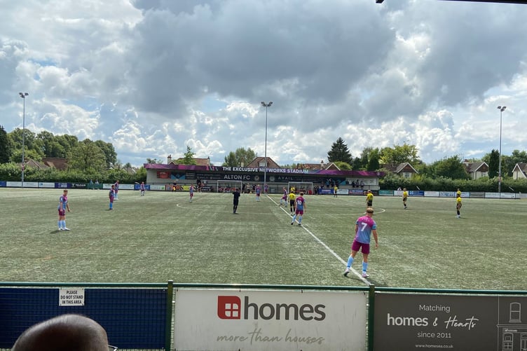 Action from Alton's pre-season friendly against Cove