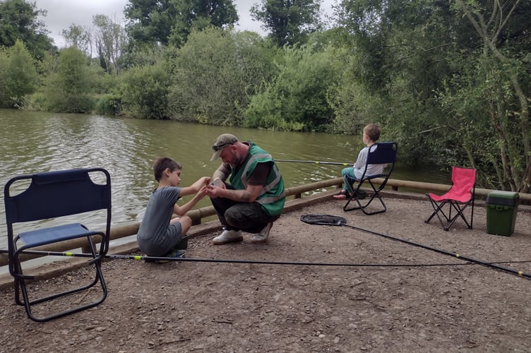 Farnham Angling Society's Get Fishing event at Lodge Pond in Alice Holt Forest.
