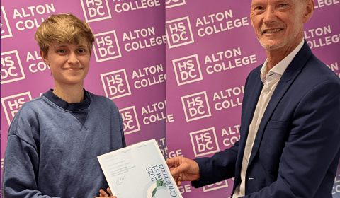 Happy returns for Alton College students collecting results