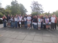 Celebrations at Eggar's School in Holybourne on GCSE results day