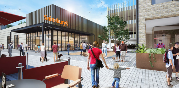 An artist's impression of the new Sainsbury's in Bordon, which is due to open in autumn 2026.