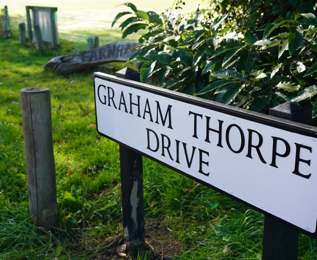 Graham Thorpe Drive named in Farnham as father pays tribute