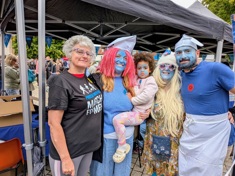 March for Men Petersfield Smurfs