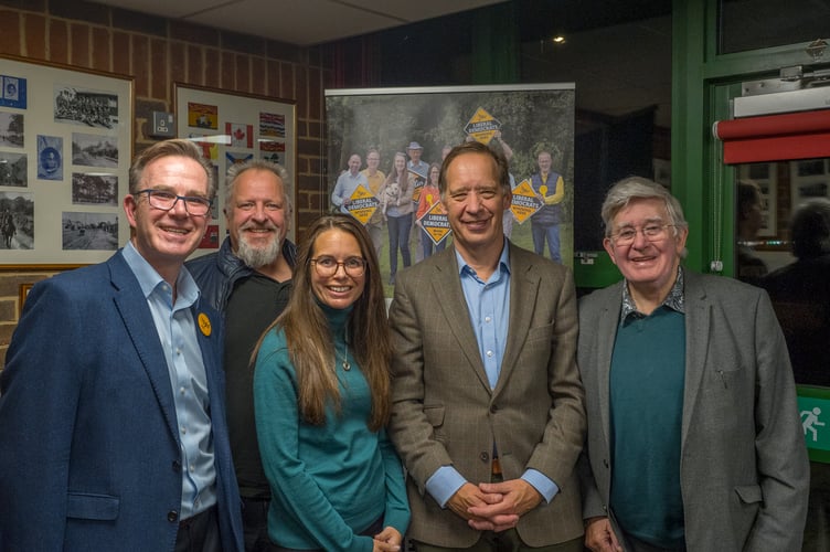 Retired Army Brigadier Gerhard Wheeler with Lib Dems at the UK Defence in Uncertain Times event in Liphook.