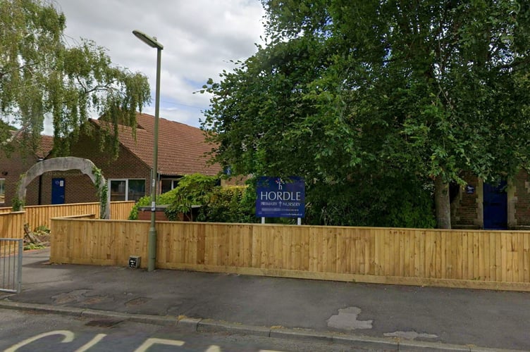 GV of The Hordle C of E Primary School in Hampshire. A school has accidentally sent porn to pupils' parents - while warning them of a "safeguarding risk".The Hordle C of E Primary School, in Hampshire, sent an email to parents highlighting an "inappropriate" link on the back of the 'Spy Dog' series popular with children.While warning the parents of the potential safeguarding risk, the school accidentally sent them a link to a porn website.Then two hours later, the school sent a second email warning parents not to click the link and apologising for the mistake.