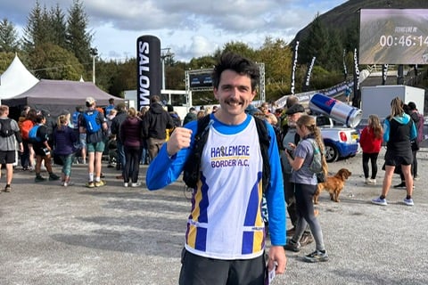 Andy Phillips before the start of the Skyline Scotland Steall Marathon
