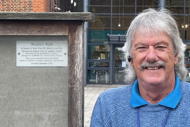 Further honour for Bordon hero as plaque unveiled by Woody's Walk