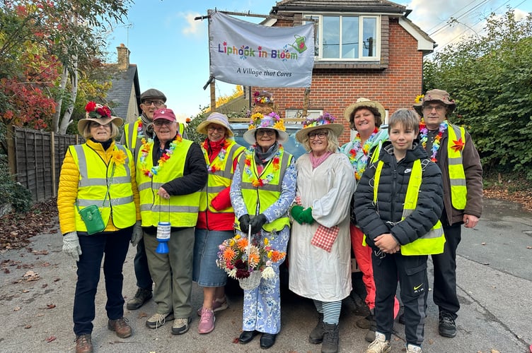 Liphook in Bloom gets ready for the float procession