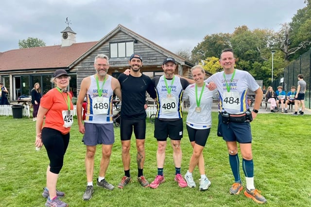 HBAC team members at the Blackdown Hill trail race