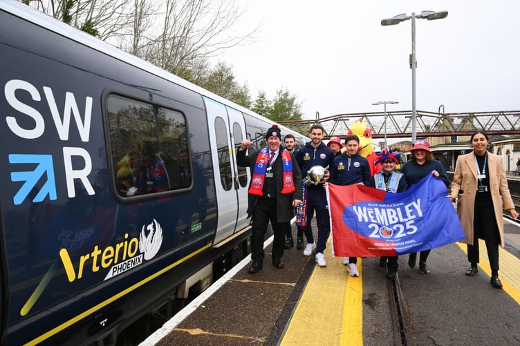 South Western Railway honours Aldershot Town's historic 2025 Isuzu FA Trophy victory by officially naming one of its new Arterio trains the Phoenix.