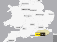 Freezing fog warning issued for South East